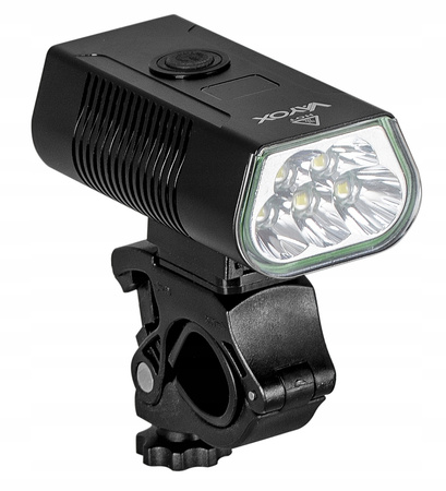 Latarka Lampka Przednia Rowerowa LED USB-C Uchwyt 6 Trybów 1020lm IP65 Funkcja Powerbank VAYOX