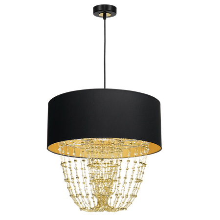 Lampa wisząca ALMERIA 1xE27 Elegancka Sznury Korali MLP6442 Milagro Metal + Tworzywo sztuczne+ Tkanina