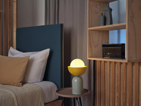 Lampa Stołowa Dekoracyjna Oprawa Oświetleniowa E14 Zielona Żółta Decor Bowl Table Osram