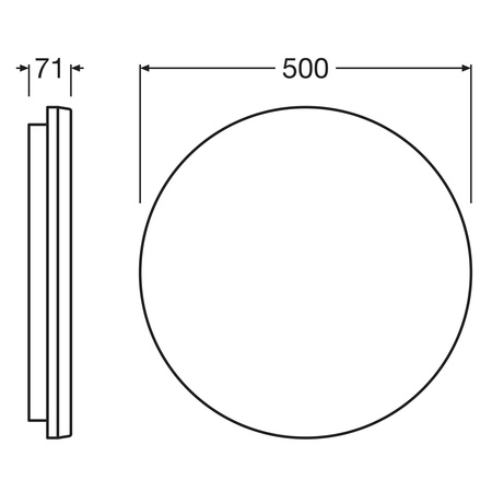 Plafon LED Lampa Sufitowa 27W 3780lm 3000K - 4000K CCT z Czujnikiem Ruchu Zmierzchu Natynkowa Biały 50cm Surface Ledvance
