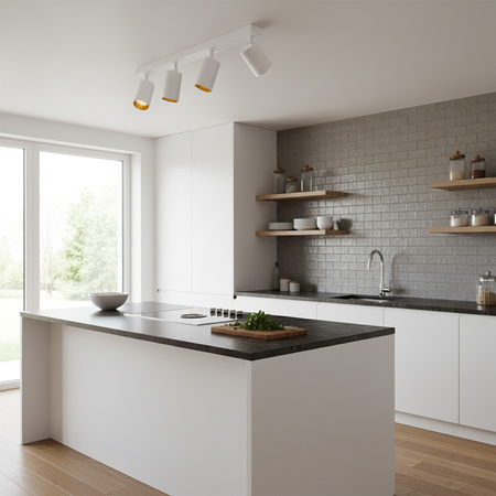 Lampa Listwa Oprawa Sufitowo-Ścienna LED 4 x GU10 MARIBEL Biały GOLDLUX (Polux)