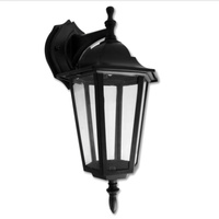 Lampa Ogrodowa Kinkiet Elewacyjny Latarnia E27 Czarny VICTORIA dół