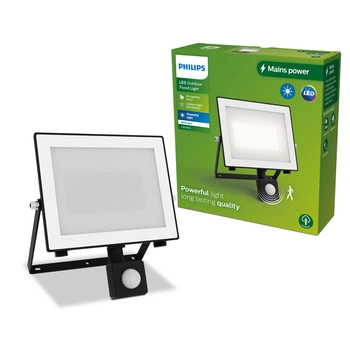Naświetlacz LED Lampa Reflektor 50W 5400lm 3000K IP65 z Czujnikiem Ruchu i Zmierzchu Czarny Lois Philips