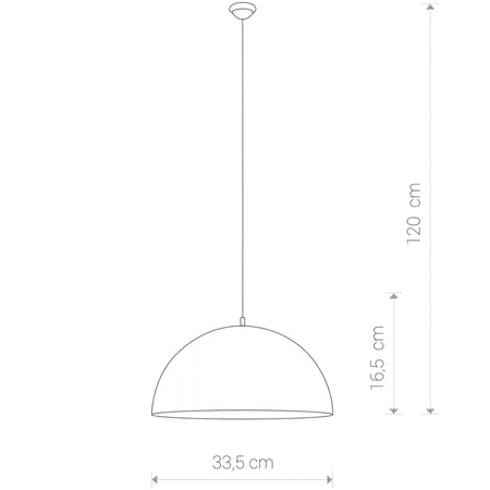 Lampa Sufitowa HEMISPHERE 4893 Nowodvorski Biało-Złota E27 Wisząca Stal ?34 cm Minimalistyczna