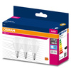 3x Żarówka LED P45 Kulka E14 6.5W = 60W 806lm 4000K Neutralna 150° VALUE CLASSIC Osram