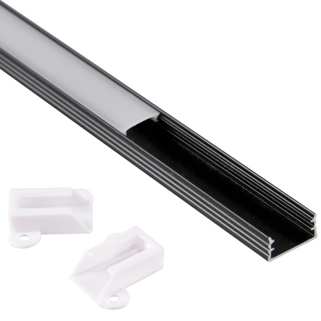 Profil Aluminiowy Osłona do Taśm Pasków LED Czarny 1m Sanico Goldlux