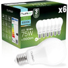 6x Żarówka LED E27 A60 10W = 75W 1100lm 6500K Zimna 260° LUMILED