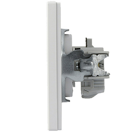 Gniazdo Pojedyncze 2P+PE z Przesłonami z Ramką SCHNEIDER ASFORA