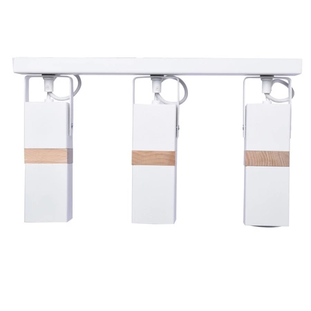 Lampa sufitowa w stylu skandynawskim loft biała MiLAGRO VIDAR 3x GU10 Metal + drewno