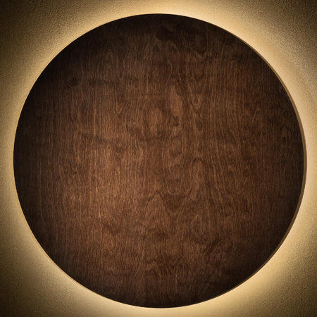 Kinkiet Ścienny Lampa Natynkowa LED 22W 400lm 3000K Ciepła Brązowa Skandynawska RING TIMBER LED XXL 11178 Nowodvorski