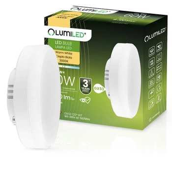 Żarówka LED GX53 8W = 60W 720lm 3000K Ciepła 120° LUMILED