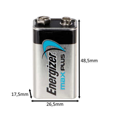Bateria ENERGIZER MAX PLUS 6LR61 6F22 9V 1szt Blister