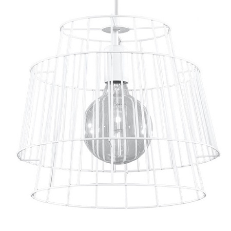 Lampa Sufitowa Wisząca Zwis E27 Żyrandol Geometryczna Biała Industrialna Gate Sollux