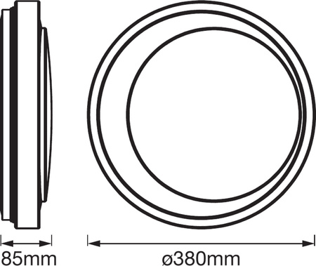 Plafon LED lampa sufitowa szara ORBIS Moon 24W 2500lm ciepła-zimna 38cm SMART+ WiFi LEDVANCE