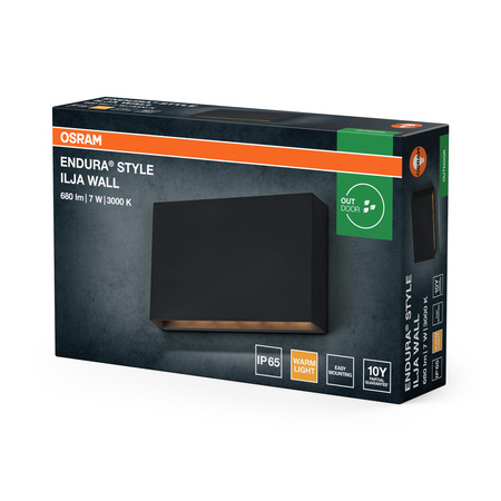 Kinkiet Ogrodowy Lampa Elewacyjna Zewnętrzna LED 7W 330lm 3000K Ciepła Szary IP65 Endura Osram