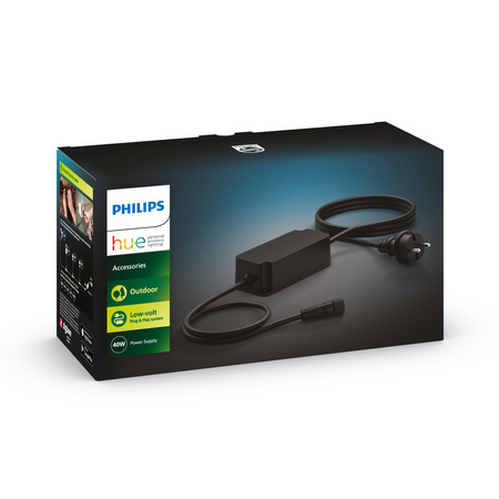 Zasilacz Hermetyczny Zewnętrzny LED 24V 40W IP67 Czarny Outdoor LV Accessory Philips HUE