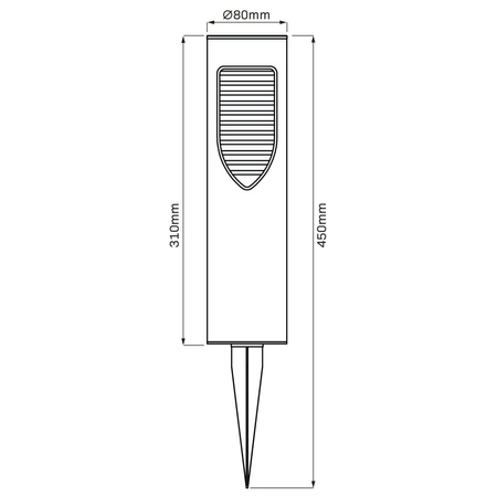 Lampa Solarna Czarna IP44 z Czujnikiem Zmierzchu Addis Sanico Goldlux