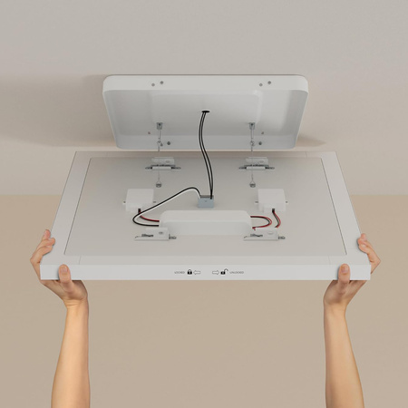 Panel LED Lampa Sufitowa Natynkowa 60x60 cm 67W 4850lm IP20 White and Color Ambiance RGB + TW Biała Inteligentna SMART Zigbee Bluetooth Datura Philips HUE