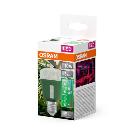Żarówka LED do Roślin E27 10W 330lm 110° Wspomagająca Wzrost Doświetlająca STAR GROW Osram