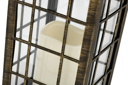 Lampa Ogrodowa LED Solarna Wisząca Latarenka Patyna 27cm