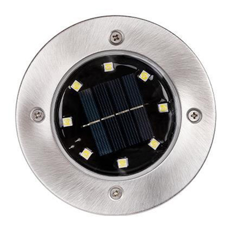 Zestaw 4x Lampka Ogrodowa 8x LED 0,8W SOLARNA DOGRUNTOWA Wbijana IP54