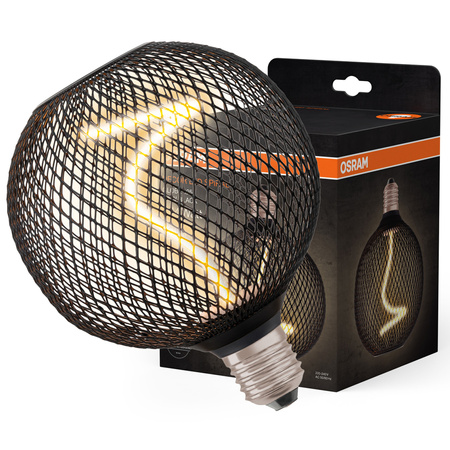 Żarówka LED Dekoracyjna E27 3.5W = 14W 130lm 1800K Ciepła 320° Filament Ściemnialna Decor Osram