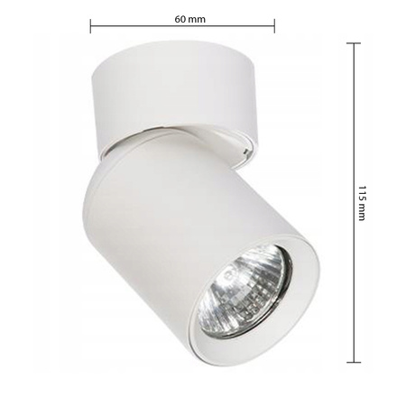 Lampa Sufitowa Ścienna TIMO Reflektor Oprawa Halogenowa Ruchoma 1xGU10 Biały LVT