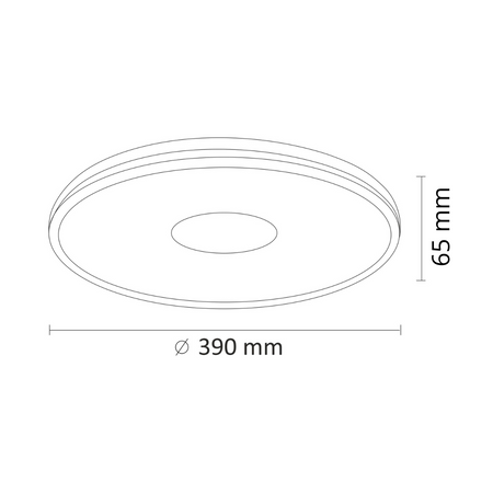 Plafoniera LED Oprawa Sufitowa Leon 24W 1440lm 39cm GOLDLUX (Polux) + pilot