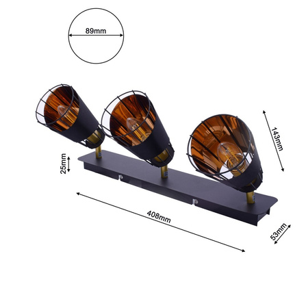 Lampa Sufitowa RICK 3xE14 Milagro