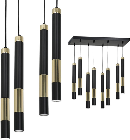 Lampa wisząca czarno-złota MiLAGRO DALLAS + 5xGU10