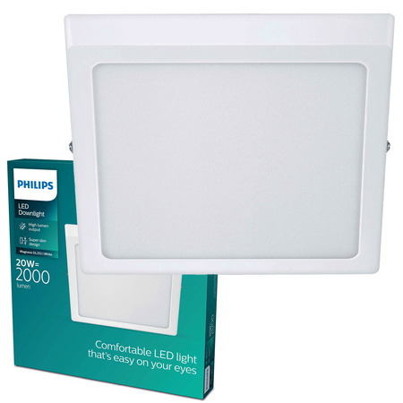 Lampa Sufitowa Plafon LED 20W 2000lm 2700K Biała Magneos Philips