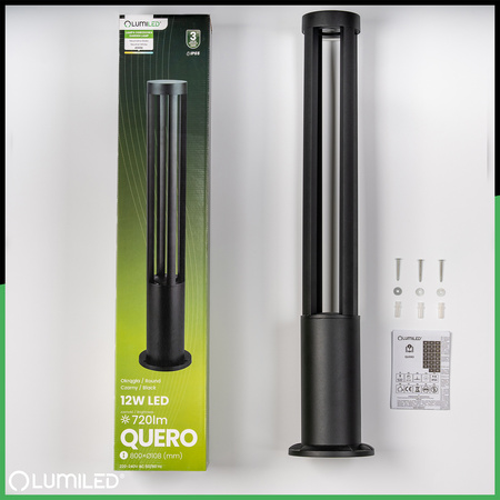 Lampa Ogrodowa Słupek Zewnętrzny Stojący 12W LED 4000K QUERO 80cm LUMILED