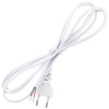 Sznur Przyłączeniowy Kabel 2m 2x 0,5 z Wtyczką BIAŁY