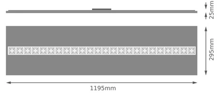 Panel LED Oprawa Lampa Sufitowa 27.5W 4150lm 4000K Neutralna Podtynkowa Biały 120x30cm Louver Ledvance