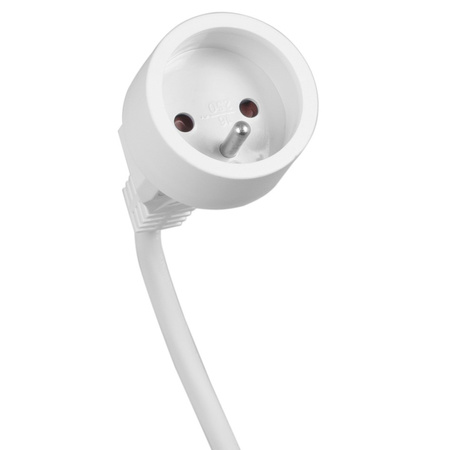Przedłużacz sieciowy wtyk – gniazdo z uziemieniem 3m 3x1mm 16A Biały