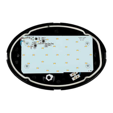 Plafon LED Lampa Sufitowa 12W 6400K 840lm IP54 Owalna Czarna VT-8010 V-TAC