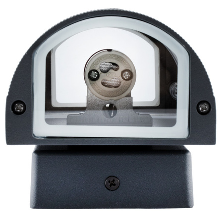 Kinkiet ogrodowy elewacyjny podwójny HANA Okrągła LED 2x GU10 Aluminium czarna IP54