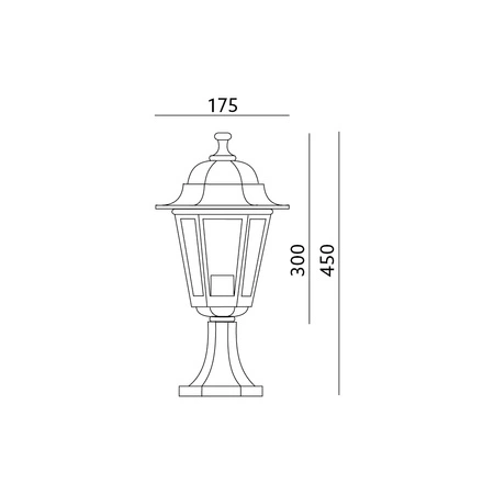 Lampa Ogrodowa Zewnętrzna Słupek LATARNIA E27 do LED IP44 Złota LO4104 Kobi
