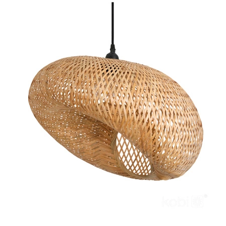 Lampa Wisząca Dekoracyjna Zwis Bambusowa E27 Boho Bemidi Kobi