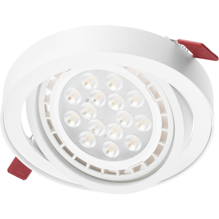 Zestaw Oprawa Podtynkowa Ruchoma GU10 ES111 Okrągła Biała Carpi LUMILED + Żarówka LED GU10 ES111 15W 3000K