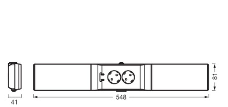 Lampka Podszafkowa LED Listwa Meblowa z Czujnikiem Ruchu Bezramkowa 10W 500lm 3000K Ciepła Ściemnialna USB Biały Undercabinet Ledvance