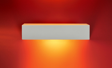 Oprawa gipsowa, ozdobna, kinkiet ścienny CEGIEŁKA 1xE14 biała GOLDLUX (Polux)