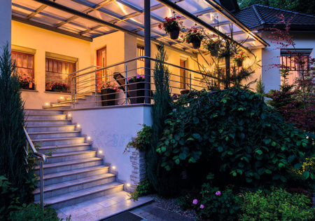 Lampa Ogrodowa Zewnętrzna Elewacyjna GLASI LED 3W 3000K IP44 Wpuszczana Biała Kanlux