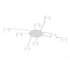 Lampa Sufitowa Żyrandol 8x GX53 LED Biała Nowoczesna Videx
