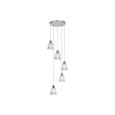 Lampa Wisząca Sufitowa 5x E14 Chrom Klasyczny Hestia Rabalux