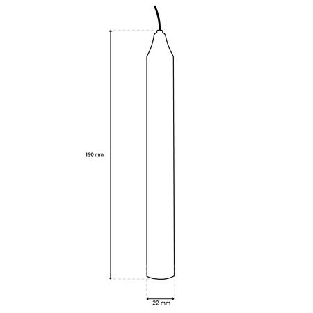 Świeca Stołowa 6 szt Tradycyjna Biała Bezzapachowa
