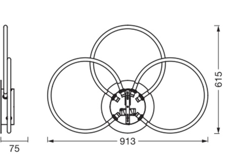 Lampa Sufitowa LED Dekoracyjna 21W 2200lm 3000K Ciepła Ściemnialna Szary Decor Ledvance