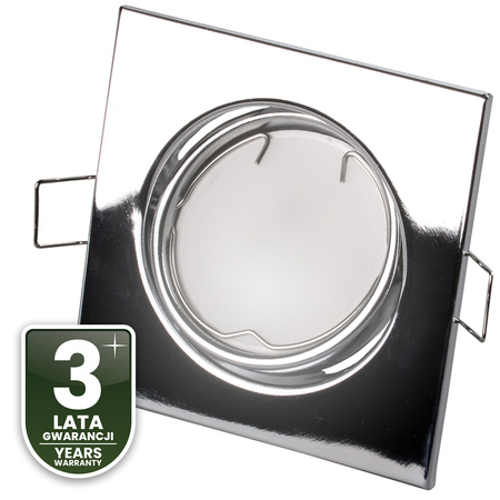 Oprawa HALOGENOWA Podtynkowa Ruchoma Kwadrat PICTOR Chrom Blacha MR16 GU10