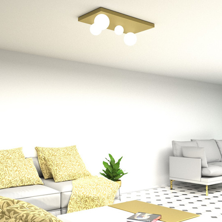 Lampa Sufitowa BIBIONE Złota 4xG9 Milagro