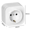 Gniazdo Pojedyncze Natynkowe Schuko 2P+Z Białe TODO ORNO
